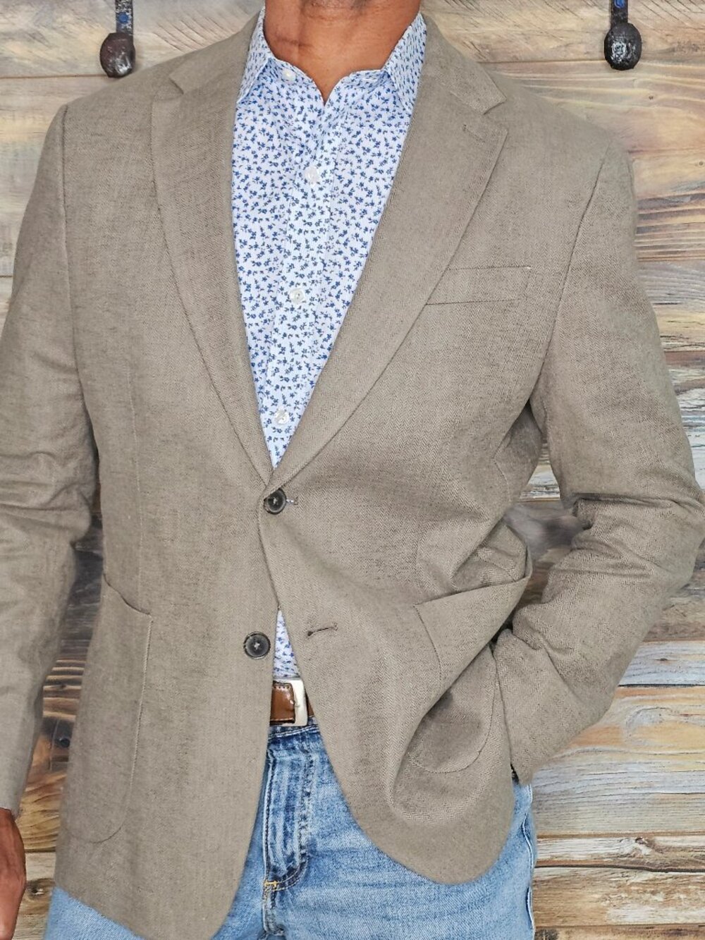 Banana Republic Tailored Fit Linen Cotton Unconstructed Blazer Jacket 40S